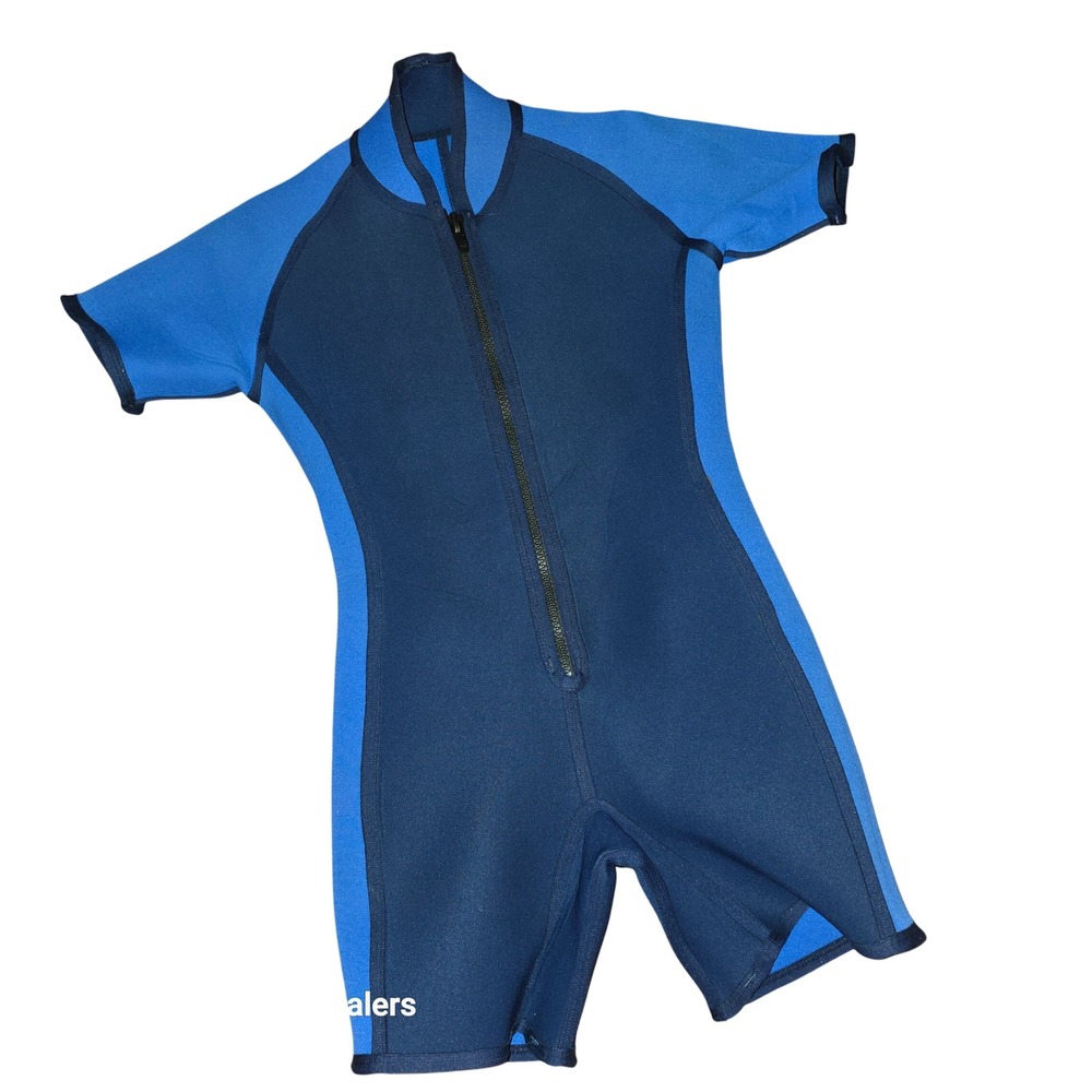 Whalers Wetsuit Shorty Scuba Diving Snorkeling‎ Swim Suit Blue XL Men
